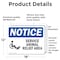 Signmission Service Animal Relief Area Sign With Symbol, 18 in W x Rectangle, Vinyl Decal OS-2PACK-NS-D-1218-L-18289 - alternate 4